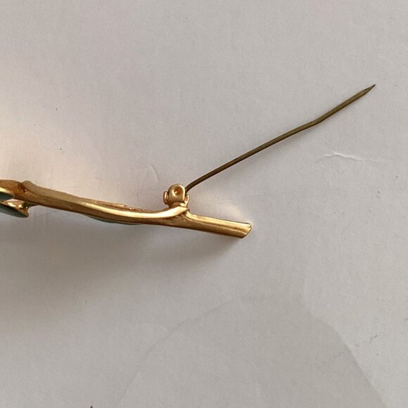 Vintage Enamel Floral Pin Brooch Pin Close Retro Costume Jewelry Y2K - Picture 3 of 6